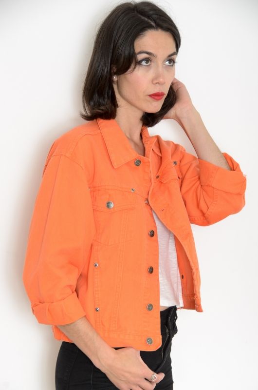 orange short jacket