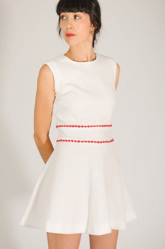 Vintage 60s White Dress Texture Size M ...