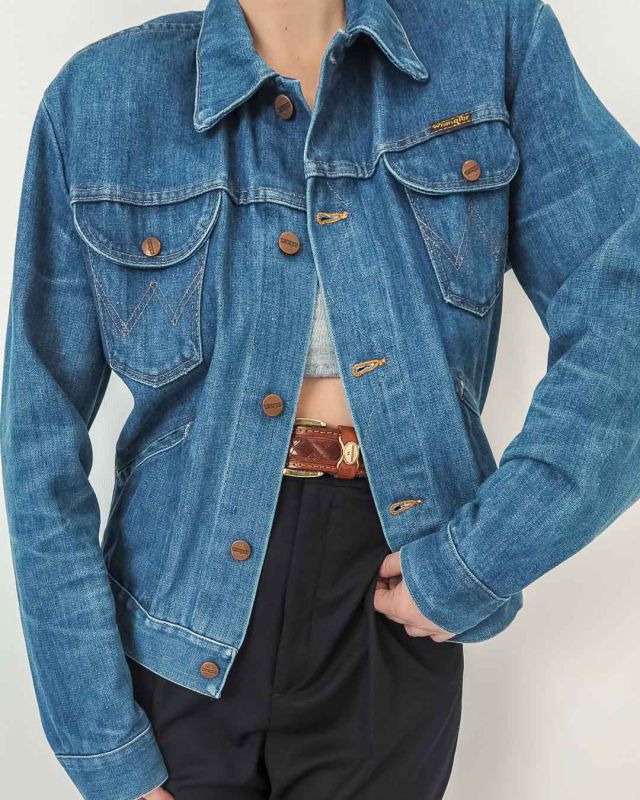 Wrangler Medium Blue Denim Jacket Size M - Bichovintage - Online vintage  and retro clothing store