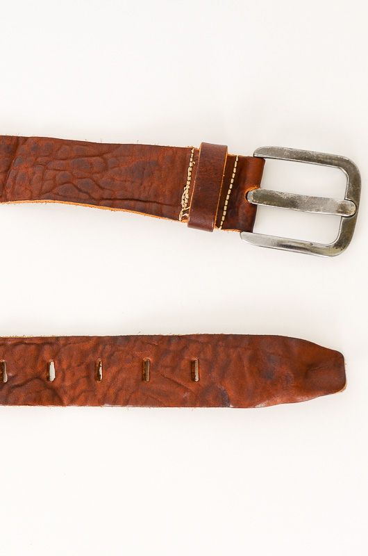Vintage 80s 90s Wide Belt Soft Brown Leather - 3