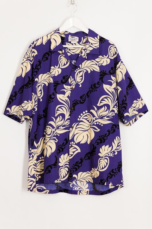 Classic Vintage Pacific Legend Hawaiian Shirt Purple Size XXL - 1