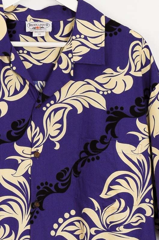 Classic Vintage Pacific Legend Hawaiian Shirt Purple Size XXL - 2