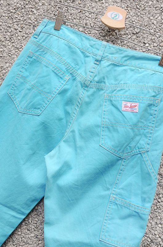 Pantalón Vintage 90s Ralph Lauren Azul Talla M - 8