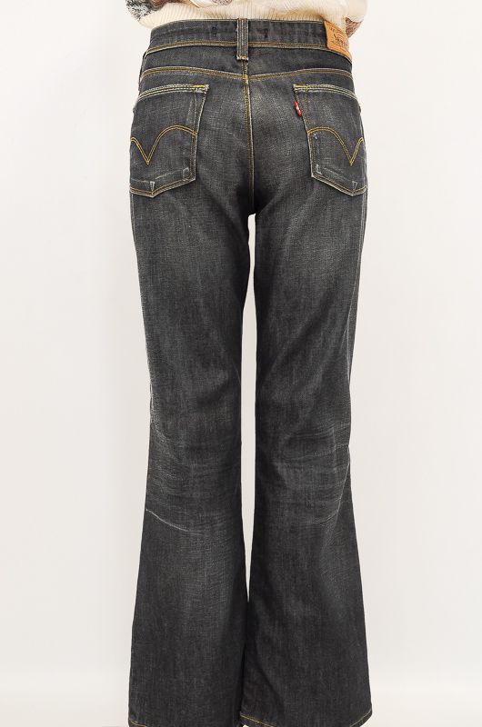 Levis 572 BootCut Black Worn Pants Size 40 - Bichovintage - Online vintage  and retro clothing store