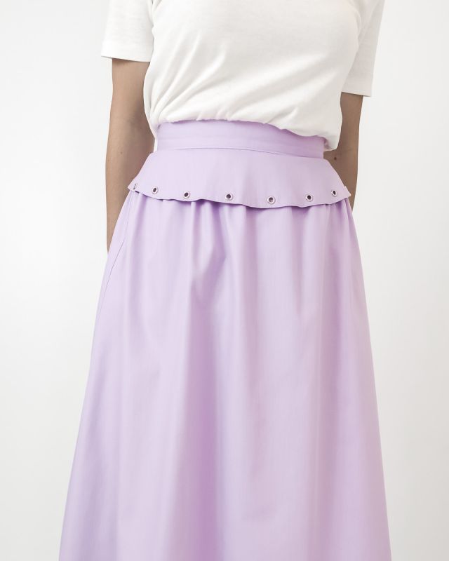 Vintage 70s 80s Lilac Peplum Skirt Size S - 5