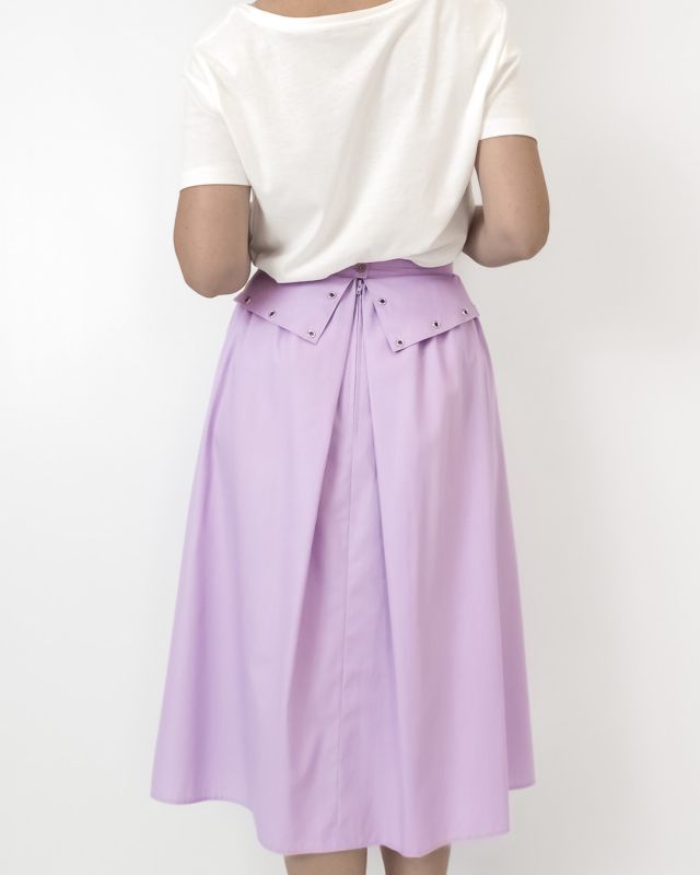 Vintage 70s 80s Lilac Peplum Skirt Size S - 7
