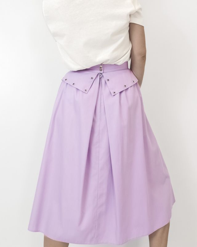 Vintage 70s 80s Lilac Peplum Skirt Size S - 10