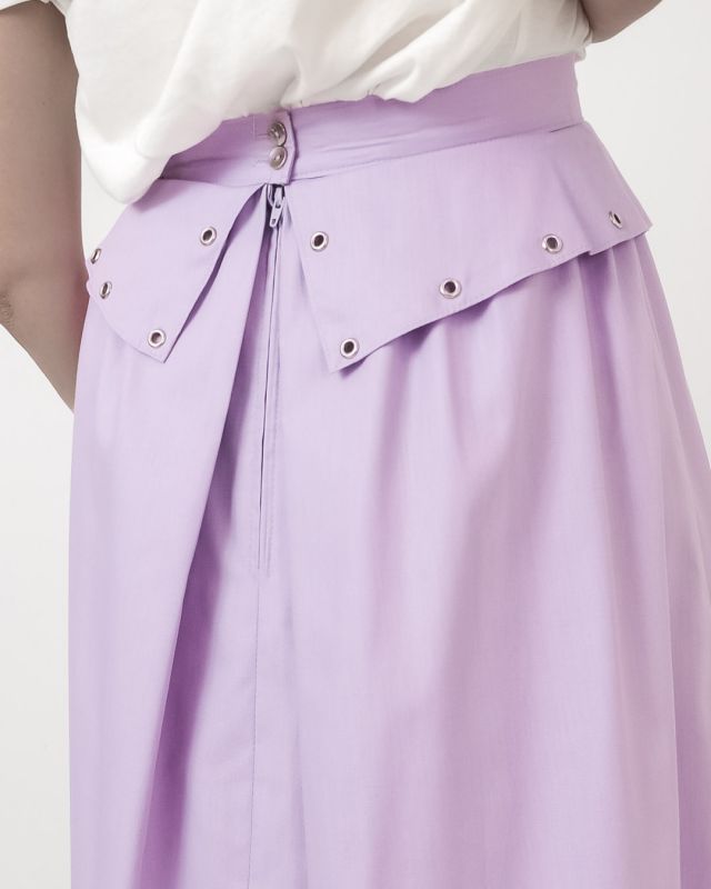 Vintage 70s 80s Lilac Peplum Skirt Size S - 9