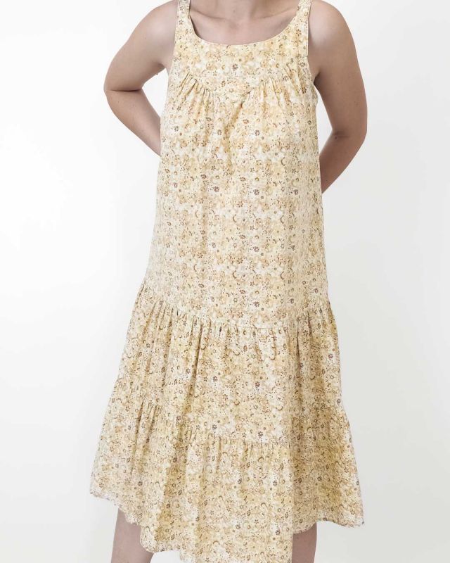 Vintage 70s Cotton Ruffle Dress Size M - L - 3
