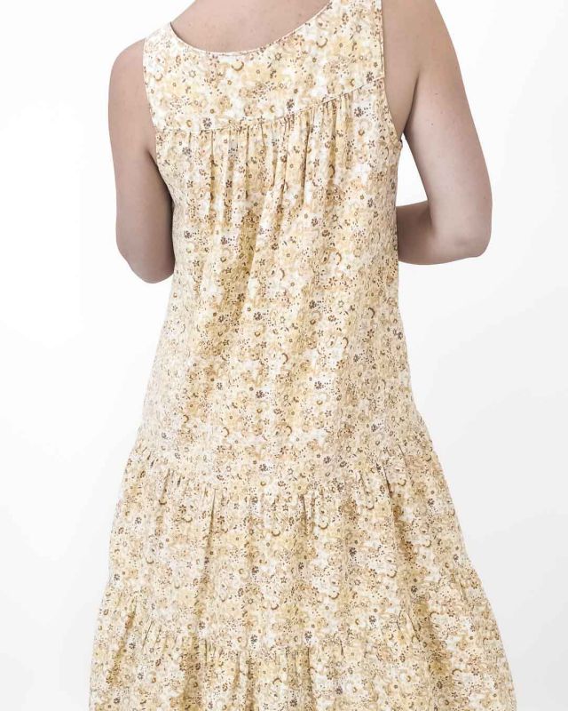 Vintage 70s Cotton Ruffle Dress Size M - L - 7