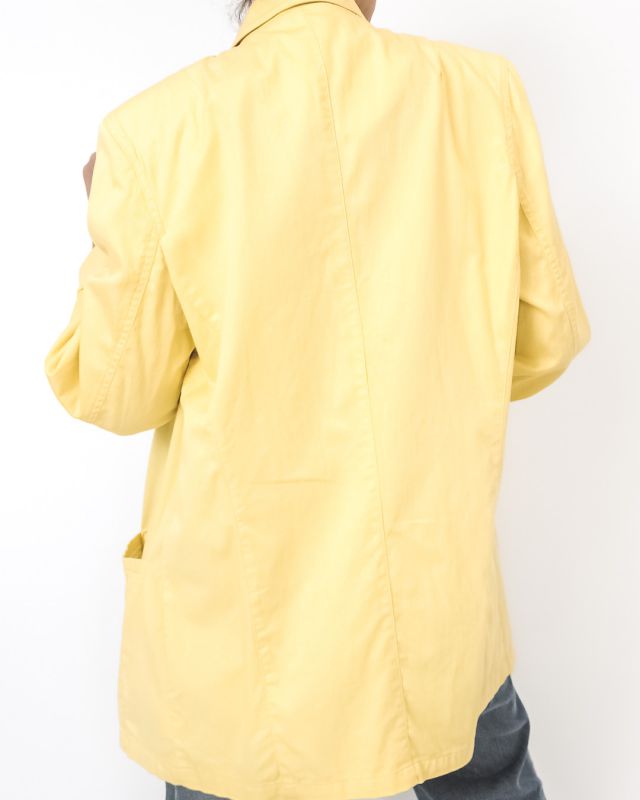 Vintage 90s Yellow Double Breasted Blazer Size M - L - 7