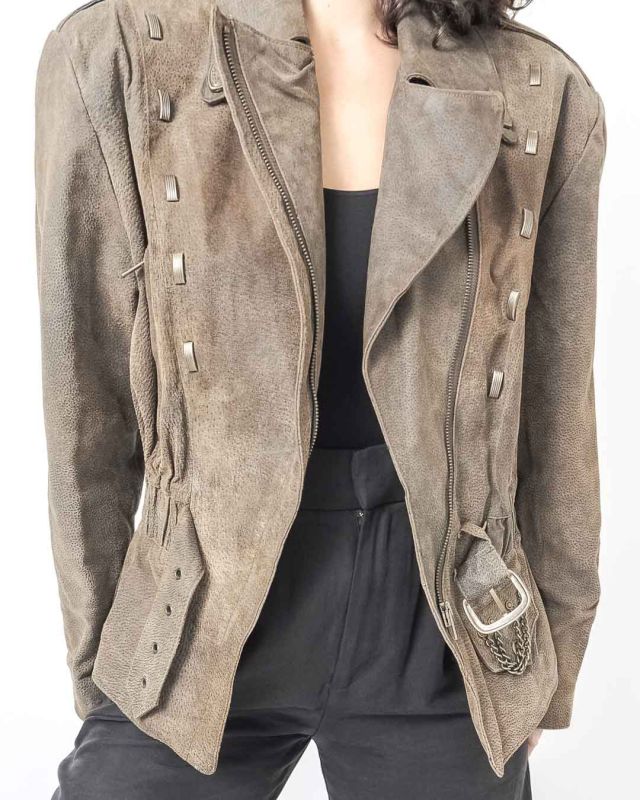 Vintage 80s Brown Leather / Suede Jacket Size M - L - 2