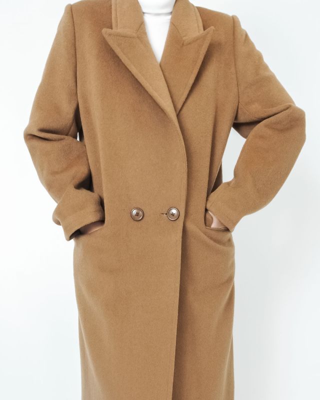 Vintage Classic Camel Cashmere Coat Size S - M - 5