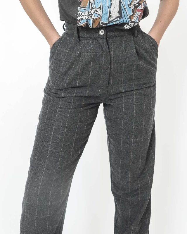 Vintage 80s Pants Wool Darts Size S - 6