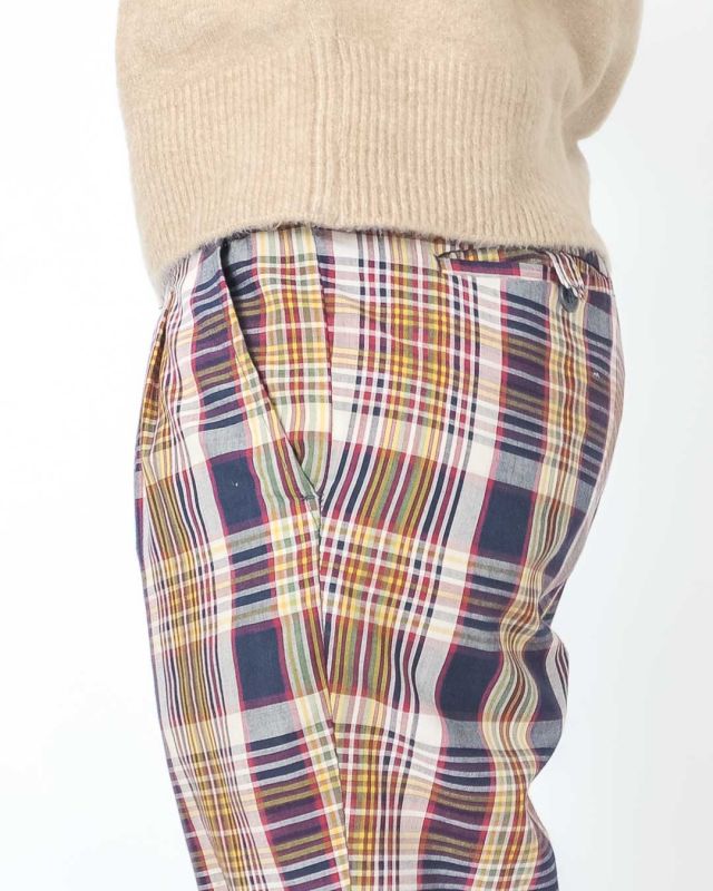 Vintage Plaid Male Trousers with Tweezers Size L - XL - 6