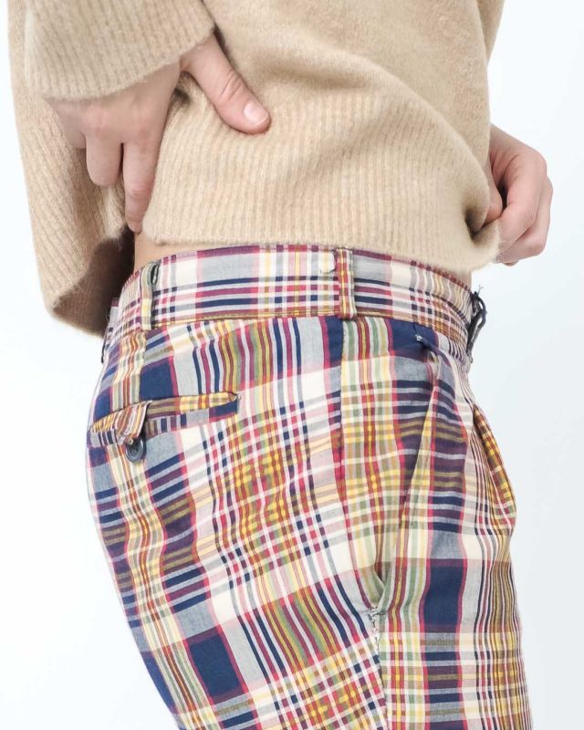 Pantalón Vintage Cuadros Pinzas Masculino Talla L - XL - 3
