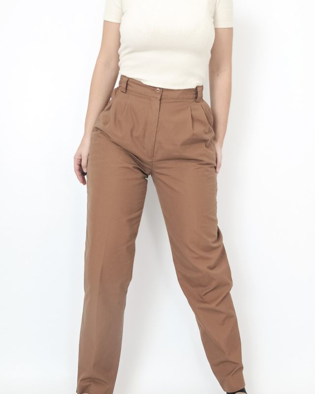 Vintage 80s Brown Darts Pants Size S - M - 1