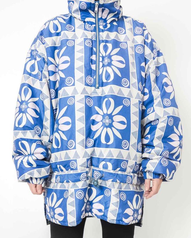 Vintage 90s Printed Quilted Jacket Size L - XL - 6
