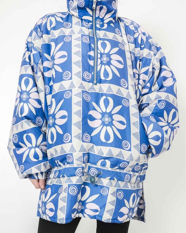 Vintage 90s Printed Quilted Jacket Size L - XL - 4