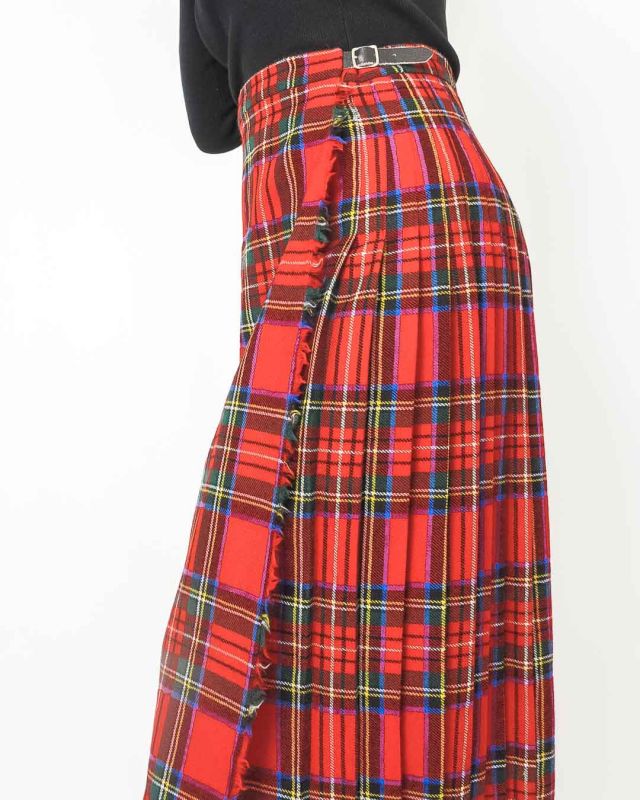 Falda Escocesa Kilt Clásica Vintage Roja Talla L - XL - 4