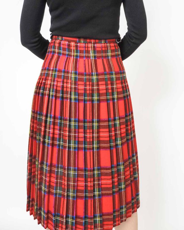 Falda Escocesa Kilt Clásica Vintage Roja Talla L - XL - 7