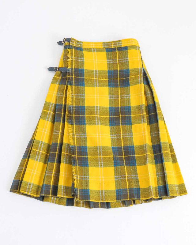 Cyrillus Paris Vintage Classic Kilt Scottish Skirt Yellow Size XXS - XS - 1