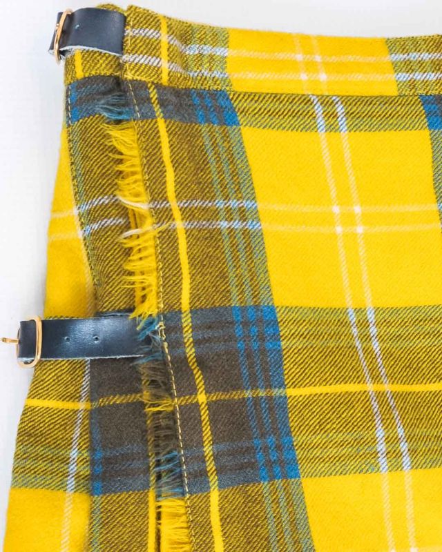 Cyrillus Paris Vintage Classic Kilt Scottish Skirt Yellow Size XXS - XS - 3