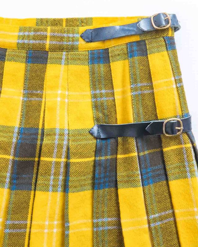 Cyrillus Paris Vintage Classic Kilt Scottish Skirt Yellow Size XXS - XS - 5
