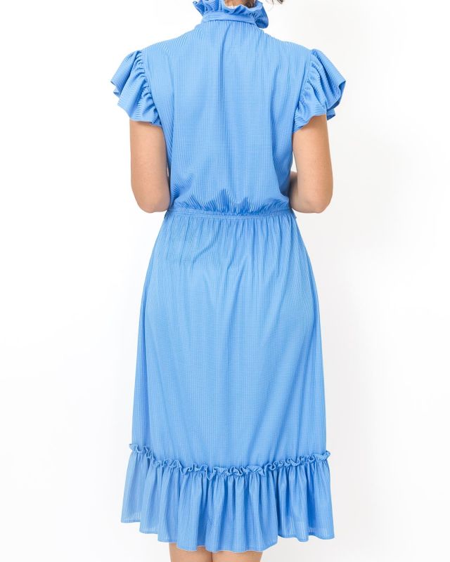Vintage 70s - 80s Victorian Blue Dress Size M - 6