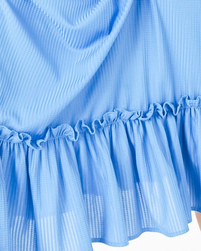 Vintage 70s - 80s Victorian Blue Dress Size M - 5