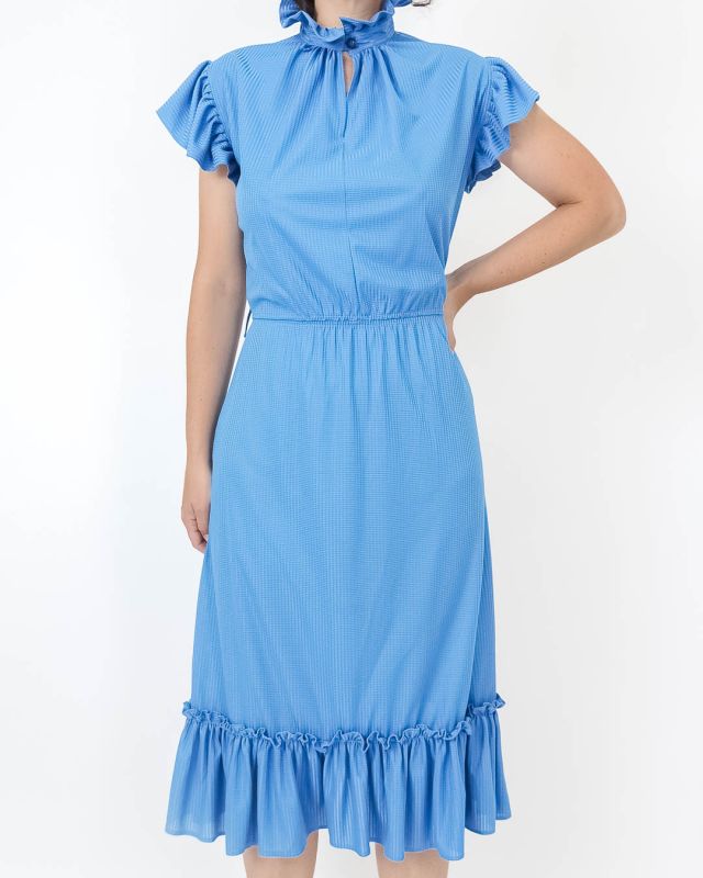 Vintage 70s - 80s Victorian Blue Dress Size M - 1