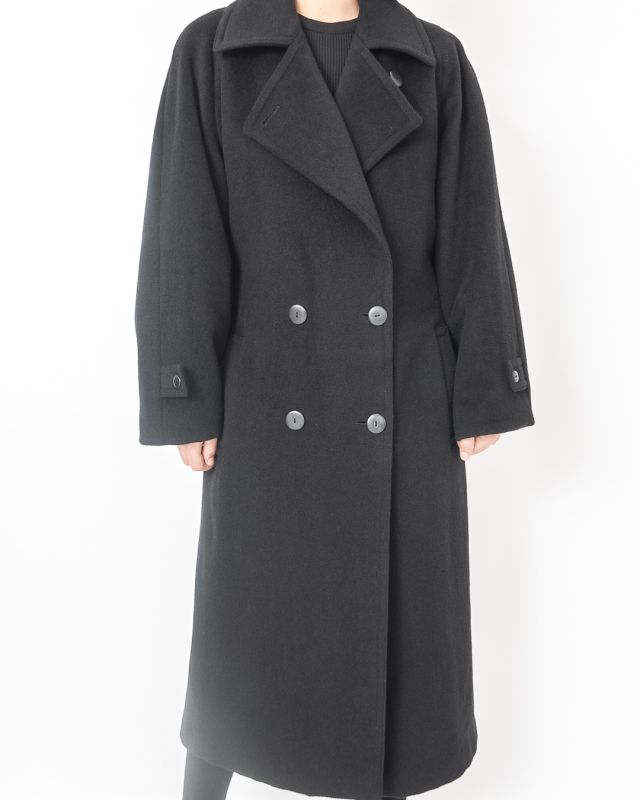 Vintage 80s - 90s Wool and Cashmere Coat Size M - L - 4