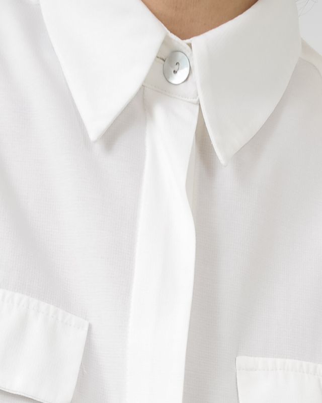 Blusa Vintage Branco Roto Textura Talla M - L - 2
