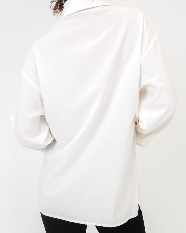 Blusa Vintage Blanco Roto Textura Talla M - L - 8