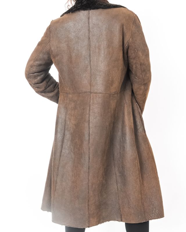 Vintage Tintoretto Sheepskin Brown Coat Size S - M - 8