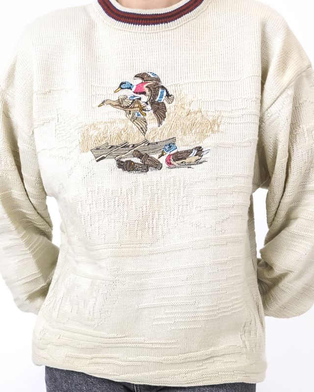 Vintage 90s Ducks Sweater Size L Unisex - 3