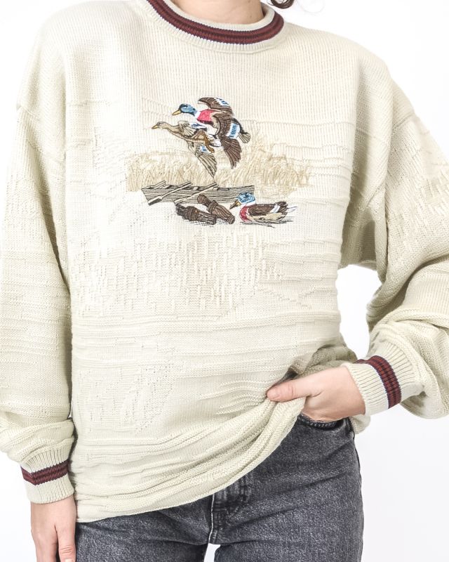 Vintage 90s Ducks Sweater Size L Unisex - 2
