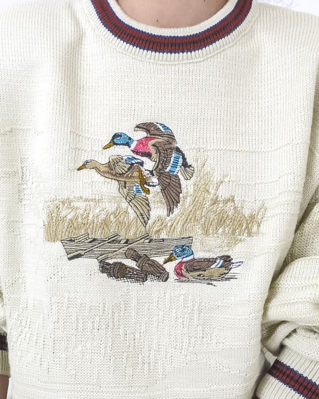 Vintage 90s Ducks Sweater Size L Unisex - 4