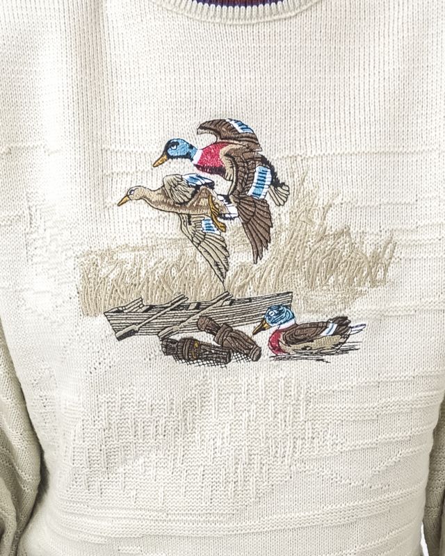 Vintage 90s Ducks Sweater Size L Unisex - 5