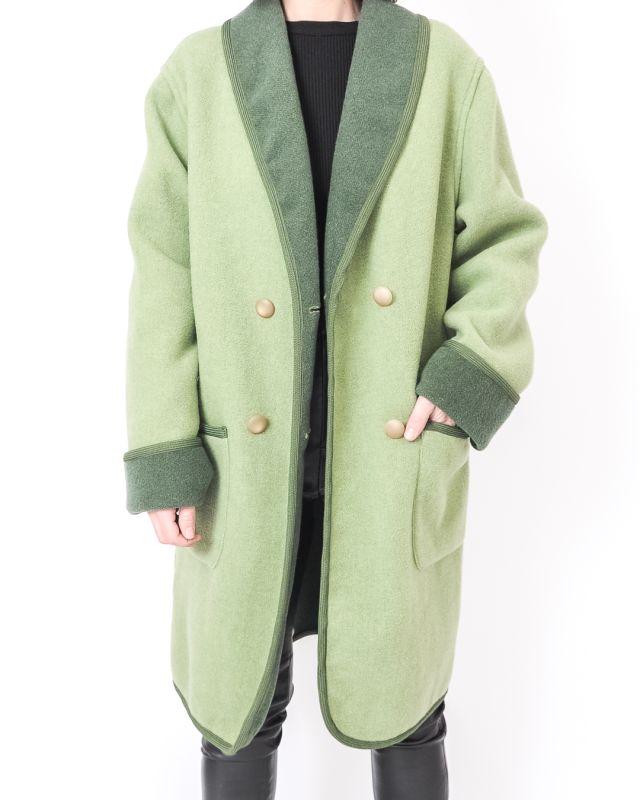 Vintage 80s Austrian Green Coat Size M - 9