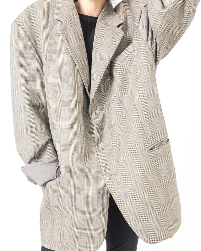 Chaqueta Americana Vintage 80s - 90s Tweed Príncipe de Gales Unisex Talla XL - 5
