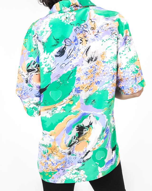 Camisa Vintage 80s - 90s Gráfica Colorfull Talla M - L - 8